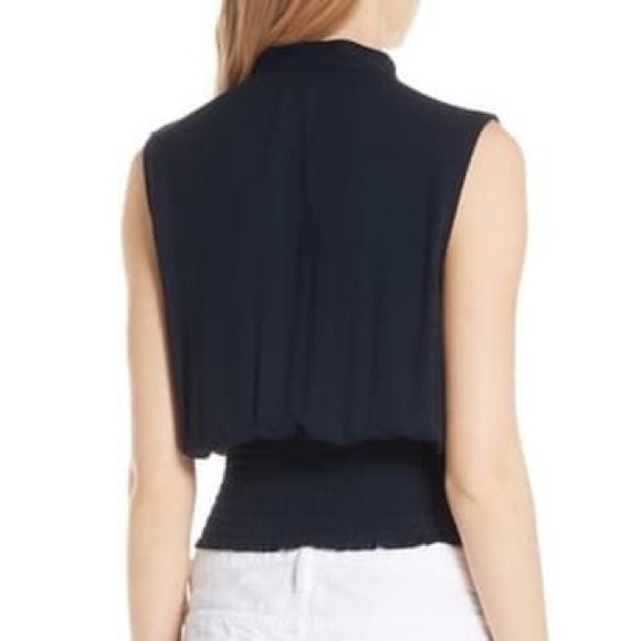 FRAME Tie Neck Smock Hem Top - Picture 2 of 11